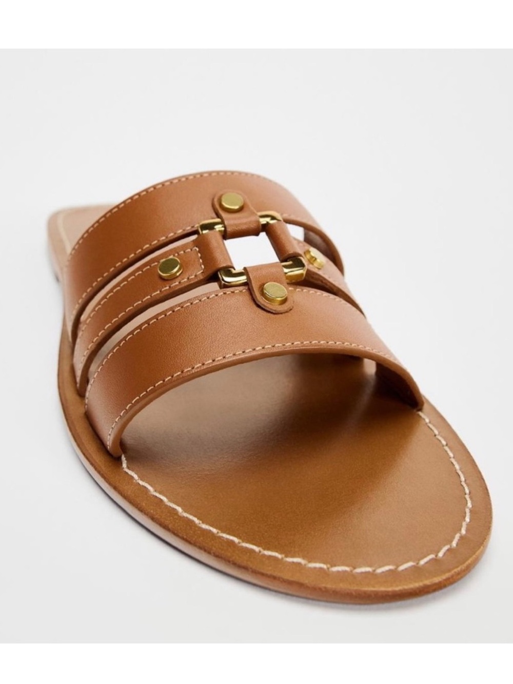 🤎 Zara Leather Sandals – Effortless European Summer Style – Size 38 / US 8 - Picture 10 of 10